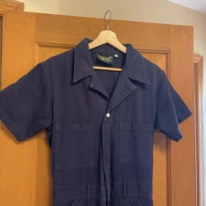 Big bud press short sleeve jumpsuit navy size medium